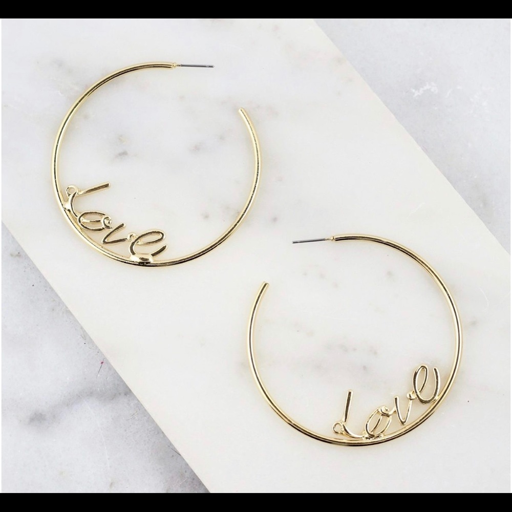 Webster Love Hoop Earring Gold